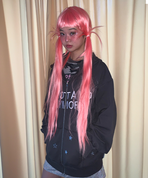 NOT A KID HOOD ZIP-UP CHARCOAL