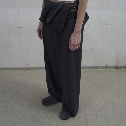 FOLDOVER VOLUME TROUSERS (GREY)
