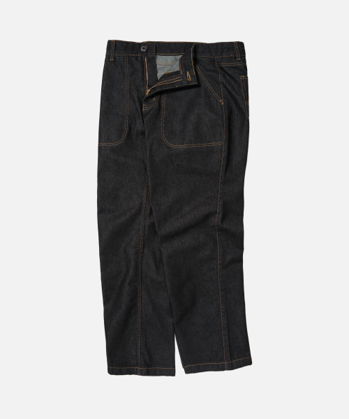 CP WIDE DENIM PANTS _ BLACK