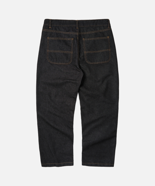 CP WIDE DENIM PANTS _ BLACK