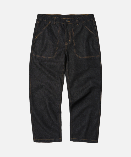 CP WIDE DENIM PANTS _ BLACK