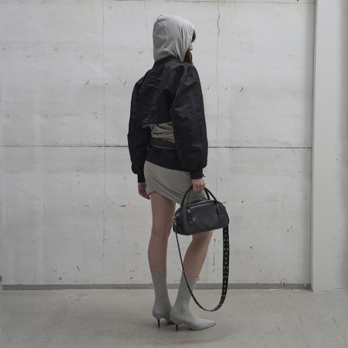 DETACHABLE-POCKET BLOUSON JACKET (BLACK)