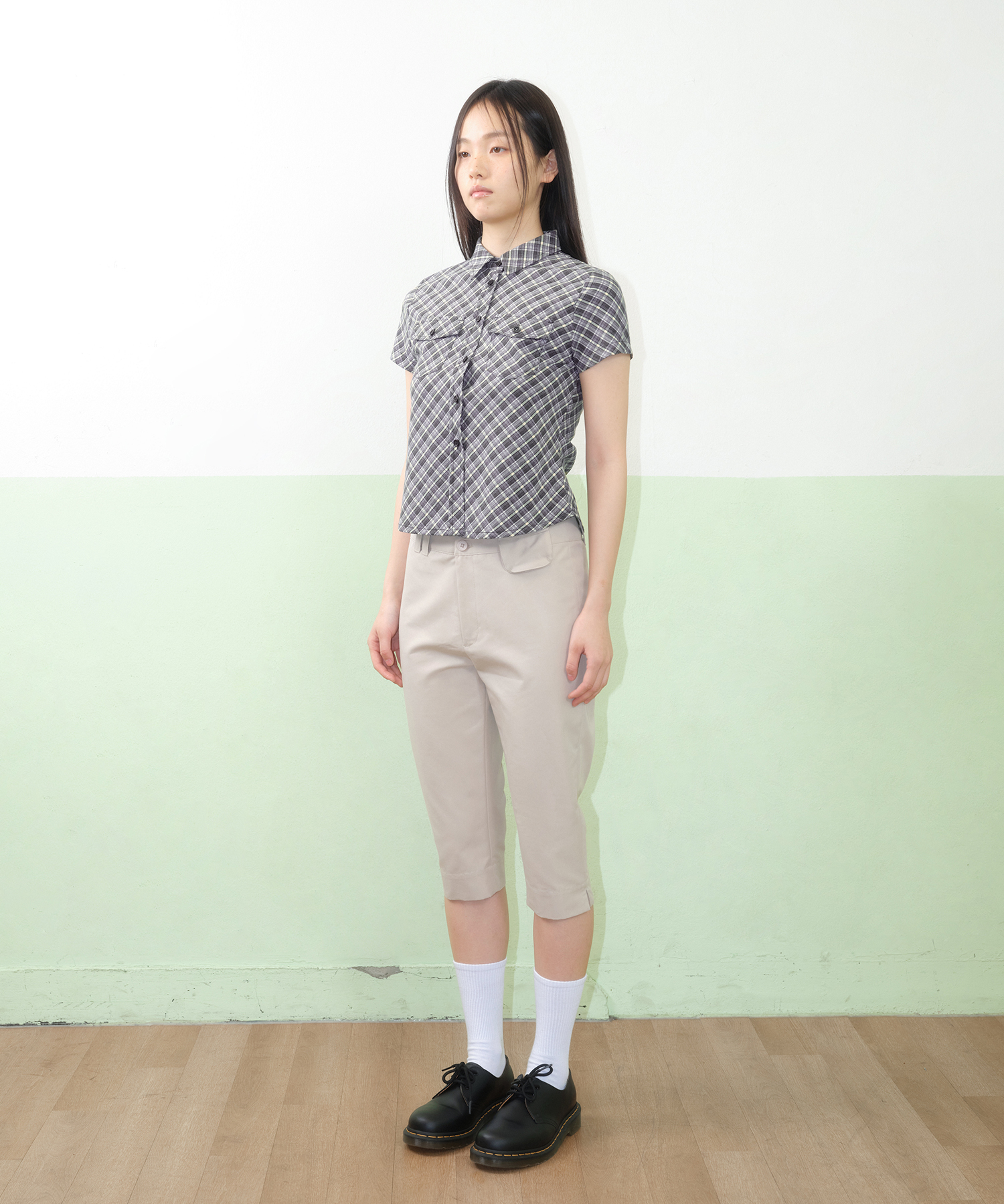 CHECK SHORT SLEEVE SHIRTS NAVY