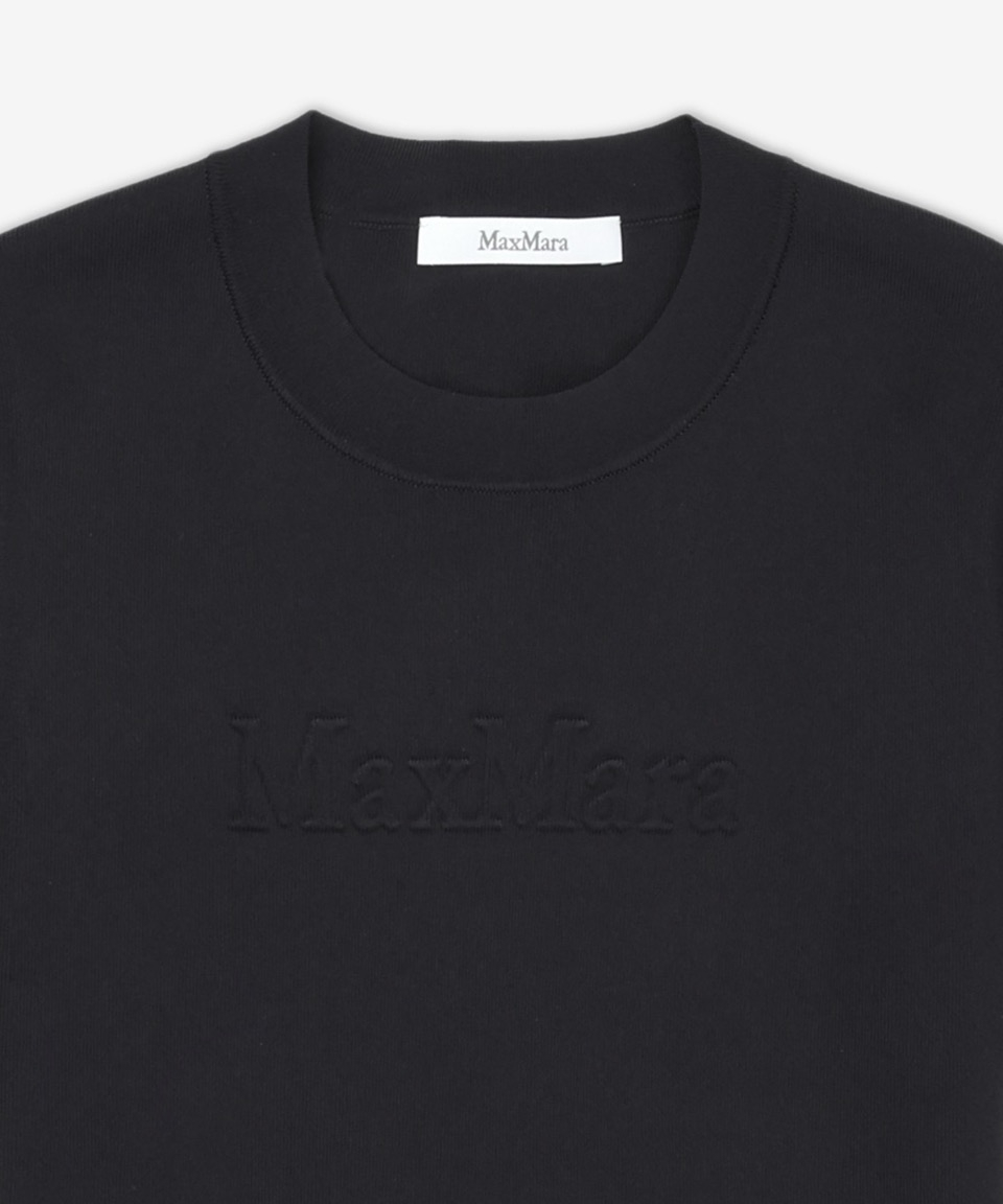 ★Max Mara★ SEGALE Logo Embossed Short Sleeve T-Shirt Blue MUSINSA | MAXMARA SEGALE Logo Embossed Short Sleeve T-Shirt