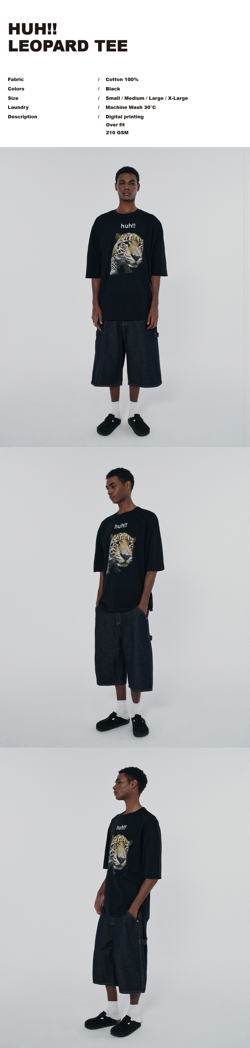 Tシャツ・カットソー Suade Huh Leopard Tee Pigment Black MUSINSA | SUADE HUH!! LEOPARD TEE [BLACK]