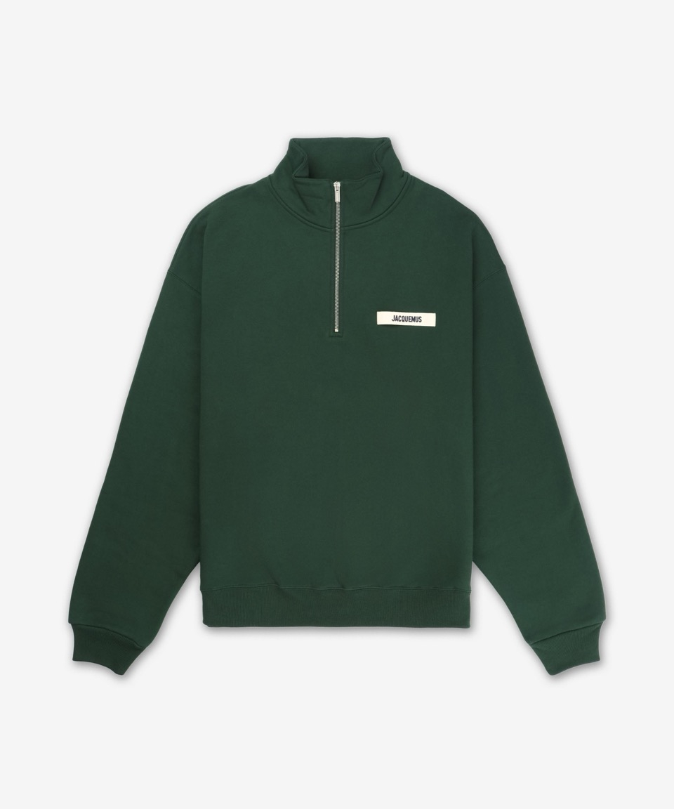 【JACQUEMUS】Le Camionnette Grosgrain Half Zip Sweatshirt MUSINSA | JACQUEMUS Le Camionne Grosgrain Half Zip Up Man to