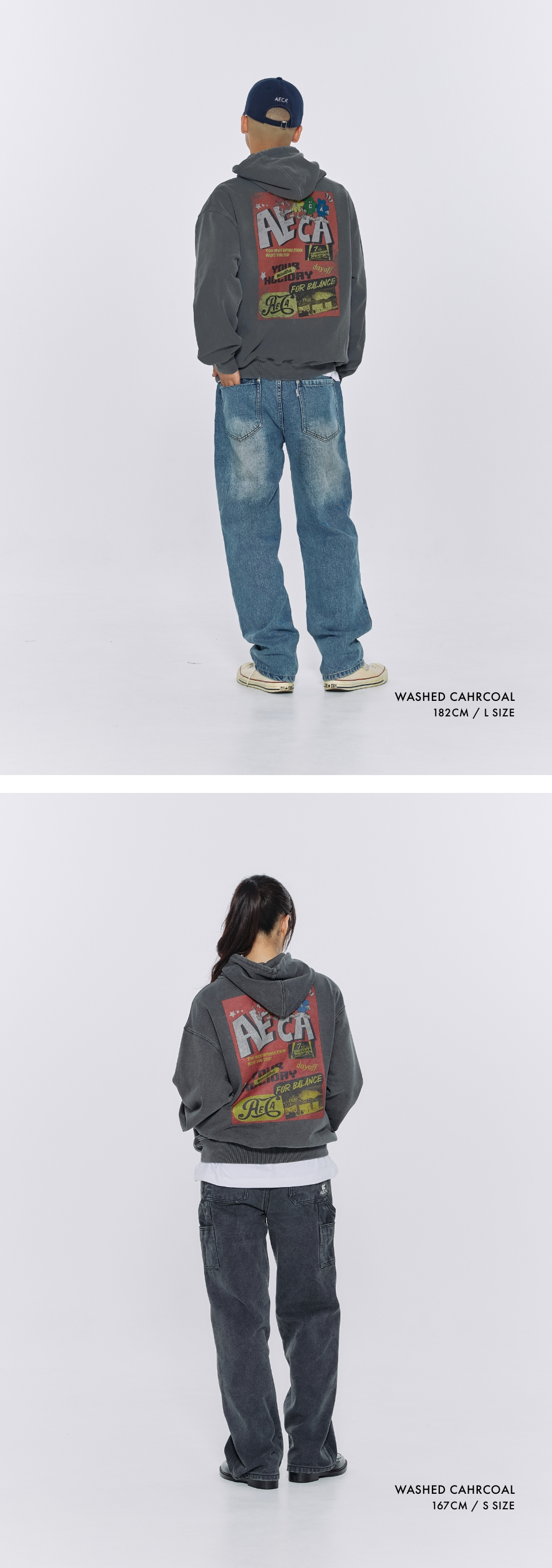 パーカー・フーディ AECA WHITE CLOVER HOLIDAY HOODIE SWEATWASHED CHARCOAL MUSINSA | AECA WHITE CLOVER HOLIDAY HOODIE SWEAT-WASHED CHARCOAL