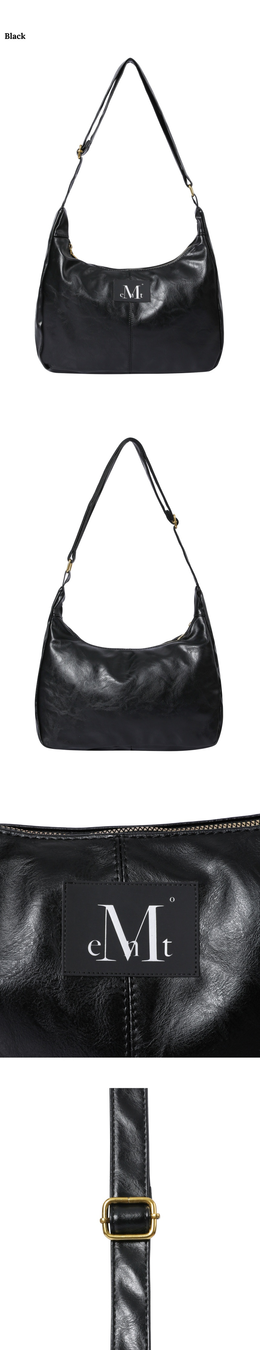 【MUCENT♥] Marin Gold Line Leather Shoulder Bag MUCENT) MERIN GOLD LINE LEATHER SHOULDER BAG - 2COL