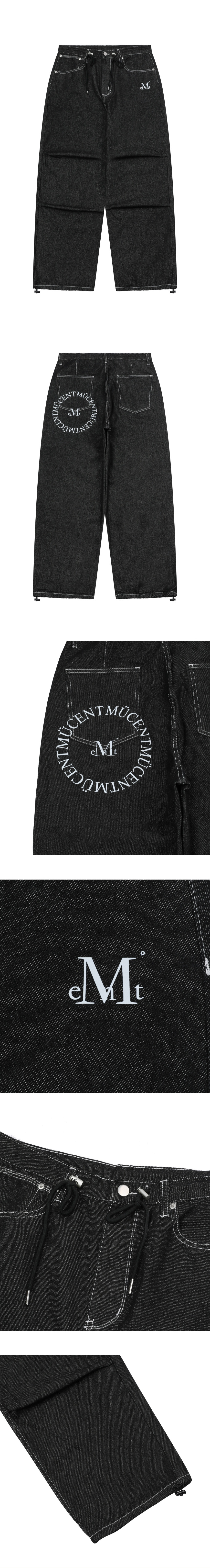 MUSINSA | MUCENT Signature round back logo denim pants for