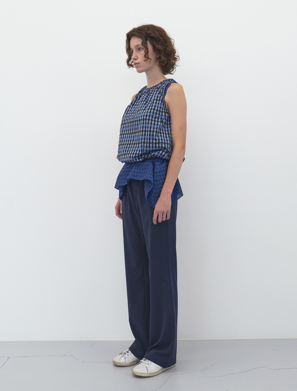 【ENZO BLUES】Pinch Dot Banding Bootcut Pants ★人気★追跡付 MUSINSA公式 | ENZO BLUES Pinch Dot Banding Bootcut Pants (Navy)