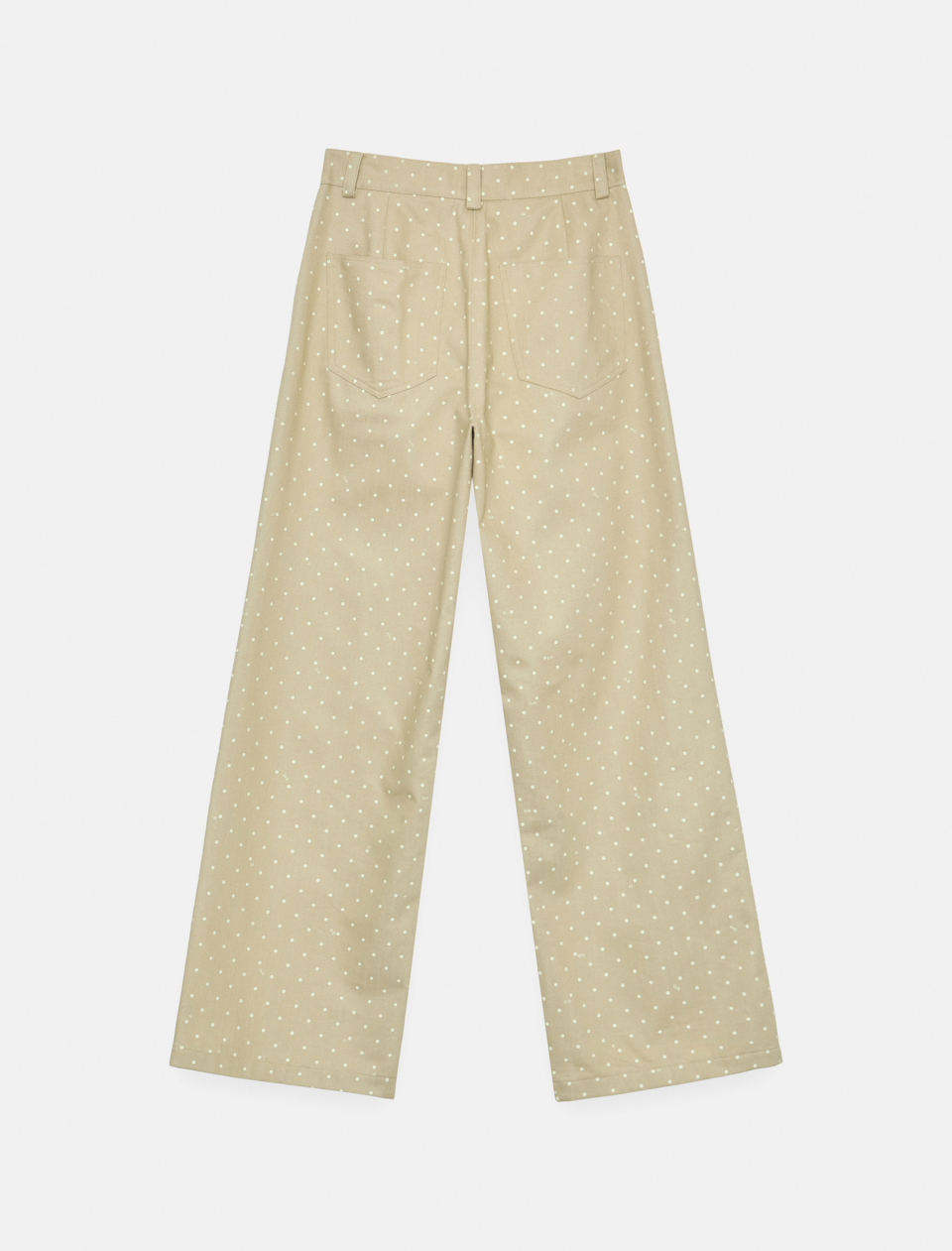 MUSINSA公式 | ENZO BLUES Dot Cotton Wide Pants (Beige)