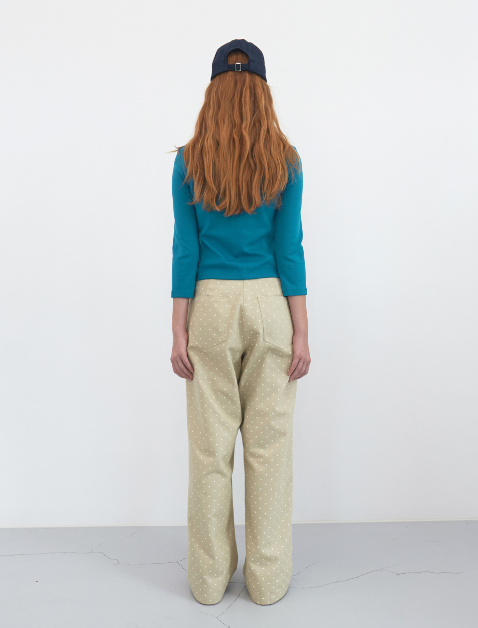 【ENZO BLUES】Dot cotton wide pants ★韓国人気★追跡付 ENZO BLUES】Dot cotton wide pants ☆韓国人気☆追跡付 ENZO