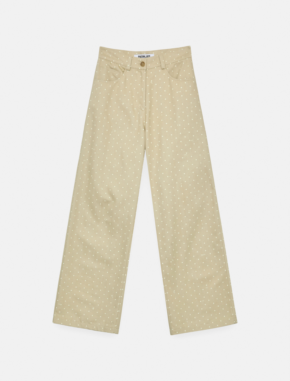 MUSINSA公式 | ENZO BLUES Dot Cotton Wide Pants (Beige)