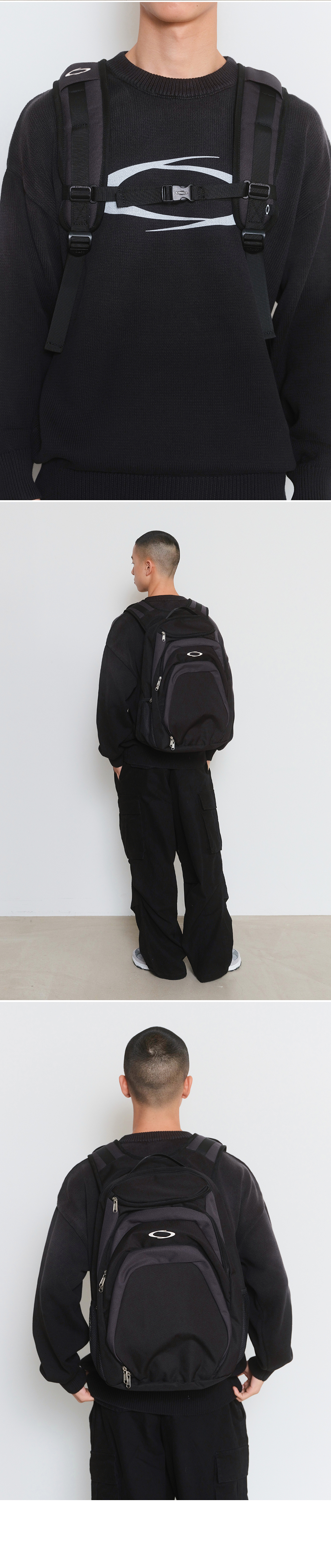 MUSINSA | NOIAGO NOI1529 Essential Nylon Backpack (Charcoal)