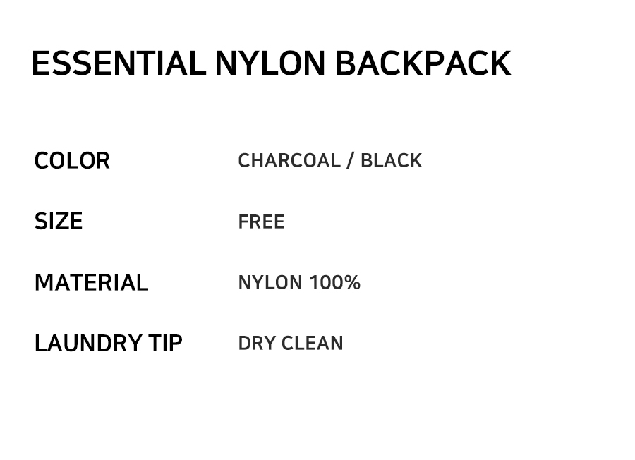 MUSINSA | NOIAGO NOI1530 Essential Nylon Backpack (Black)