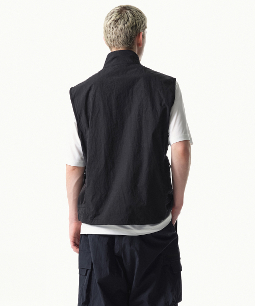 CITY LEISURE MESH POCKET VEST [BLACK]