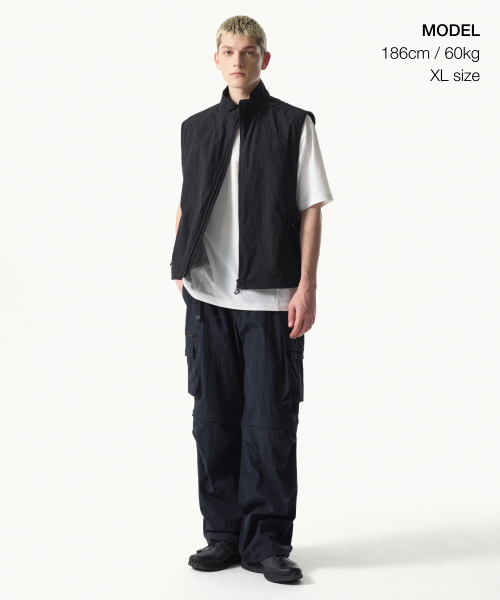CITY LEISURE MESH POCKET VEST [BLACK]