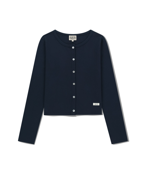 W BASIC COTTON CARDIGAN navy