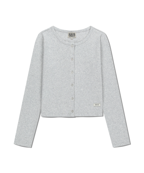 W BASIC COTTON CARDIGAN light heather gray