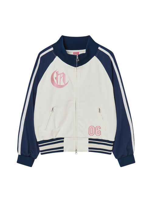 06 COLOR BLOCK TRACK TOP IVORY