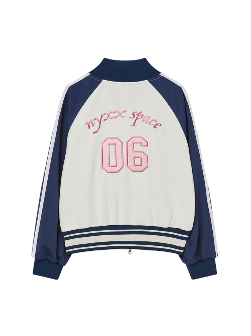 06 COLOR BLOCK TRACK TOP IVORY