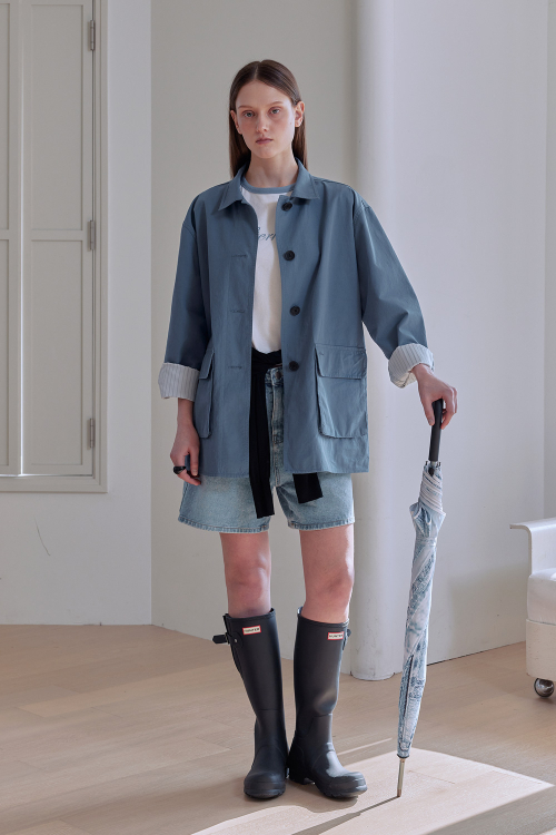 VINTAGE FRENCH WORK JACKET (BLUE)