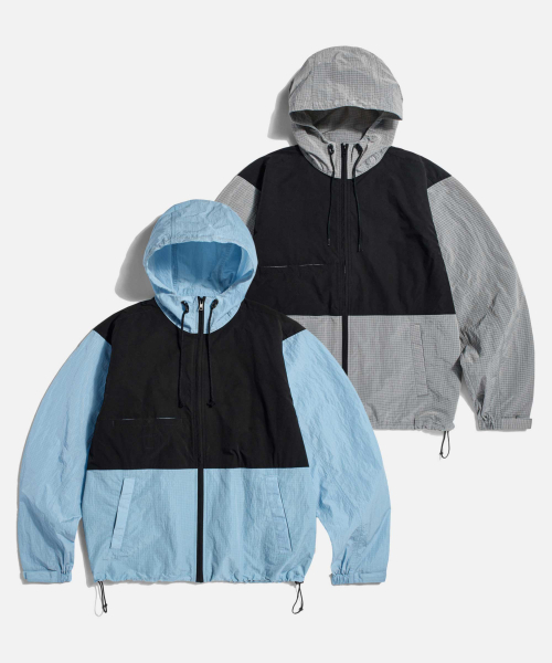 Multi Zip Hoodie Blue