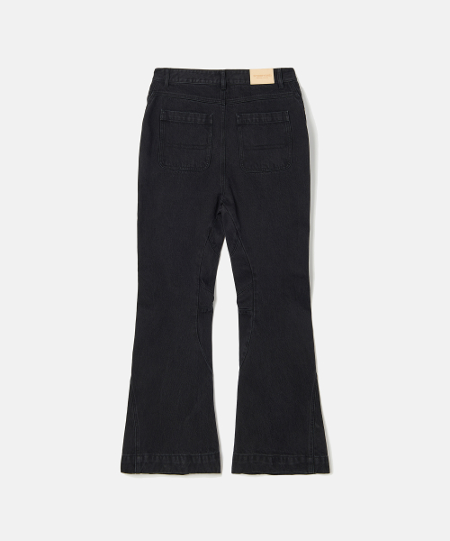 (WOMAN) Biker Denim Pants (Washed Black)