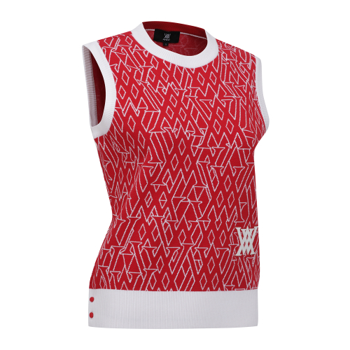 WOMEN SP LOGO PATTERN KNIT VEST_RE