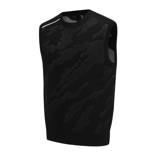 MEN SP CAMO PATTERN KNIT VEST_BK