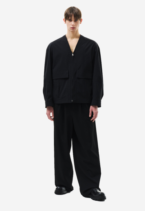 Бомбер без воротника Black ZH3JP308BK