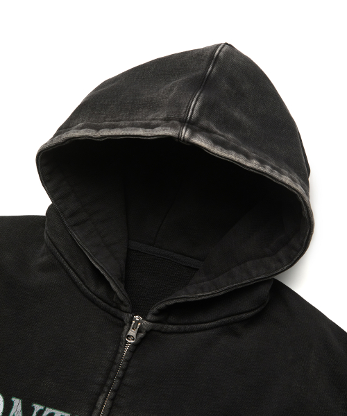 Худи на молнии Monte Carlo, washed black