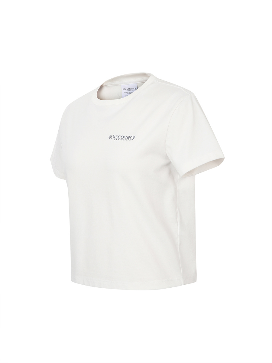 Женская кроп-футболка Freshvent с принтом (WHITE)