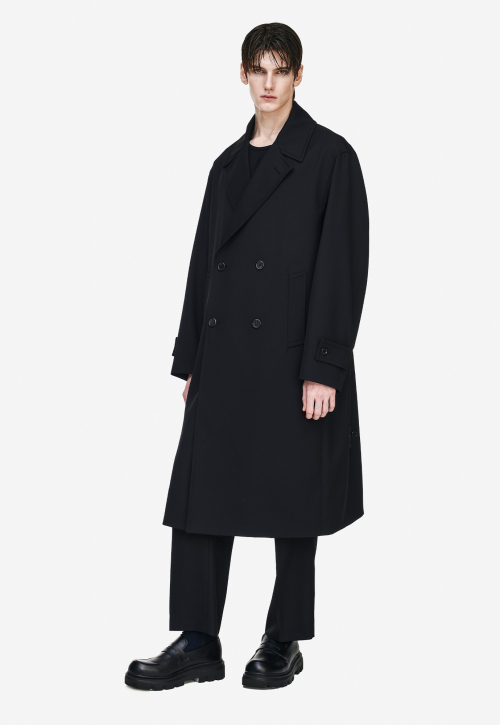 Тренч с широкими лацканами Black ZH2TC204BK