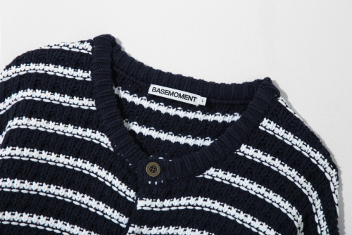 Кардиган в полоску с круглым вырезом Dark Navy