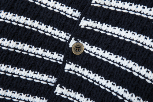 Кардиган в полоску с круглым вырезом Dark Navy