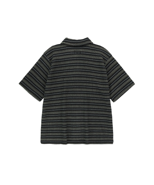 vintage stripe crochet 1/2 shirts (vtg gray)