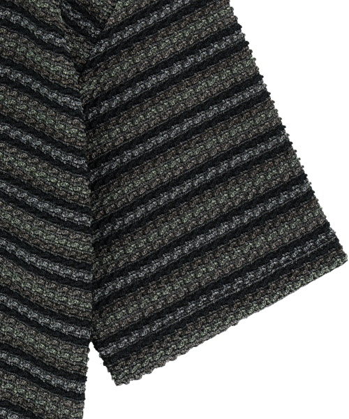 vintage stripe crochet 1/2 shirts (vtg gray)