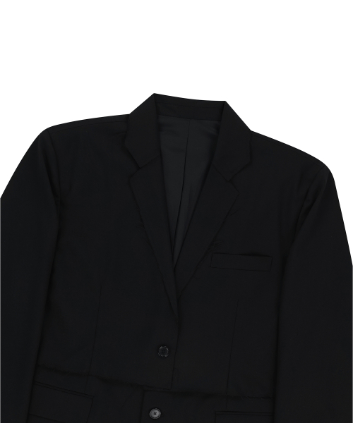 Layered blazer (black)