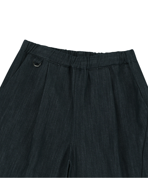 Curved Volume washed shorts (indigo blue)