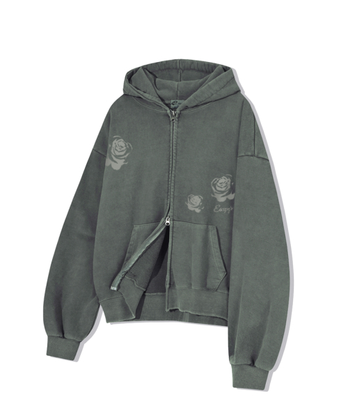 Худи на молнии 2-way Rose Stamp Khaki