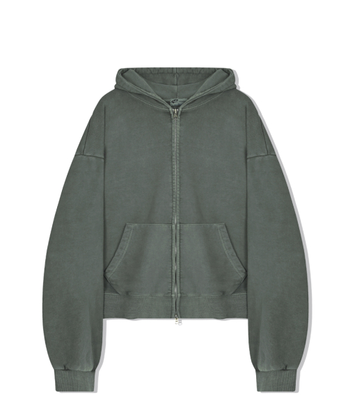 Двусторонняя пигментная зип-худи Essential Khaki