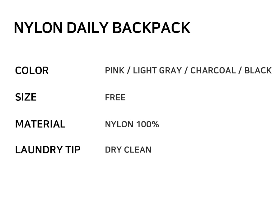 NYLON DAILY BACKPACK - 4 COLORS PINK