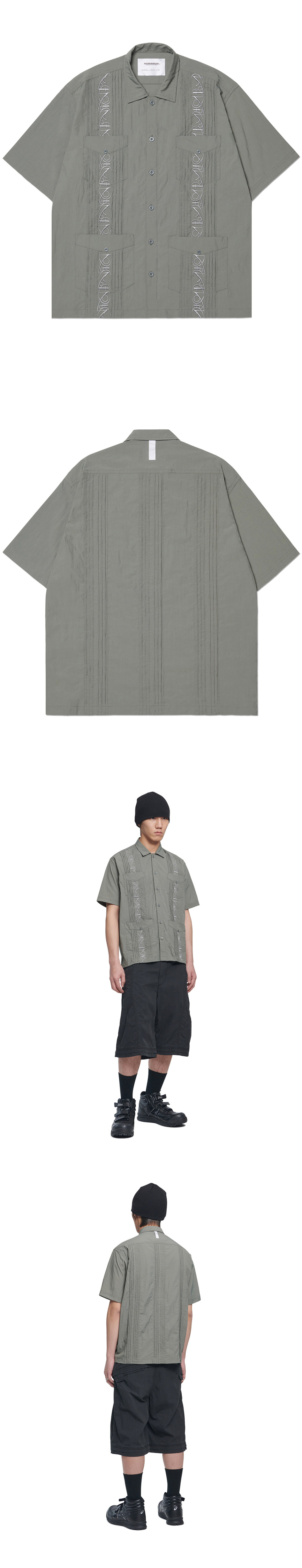 韓国男子 人気[NOMANUAL] NM GUAYABERA HALF SLEEVE SHIRT 韓国男子 人気[NOMANUAL] NM GUAYABERA HALF SLEEVE SHIRT