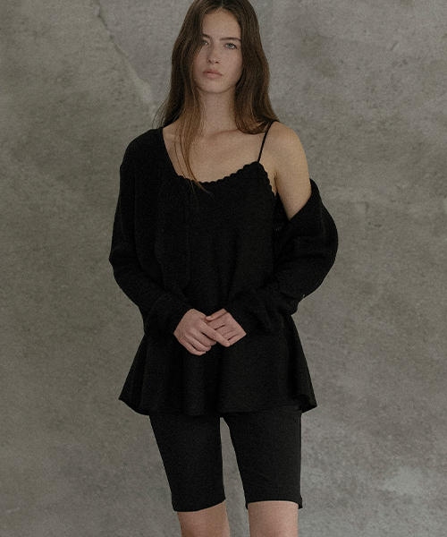 Romantic hachi knit sleeveless cardigan set_[4color]