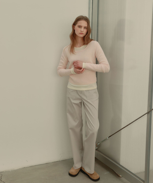 STRIPE POCKET PANTS [ GRAY ]