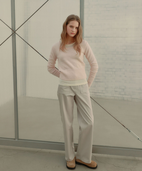 STRIPE POCKET PANTS [ GRAY ]