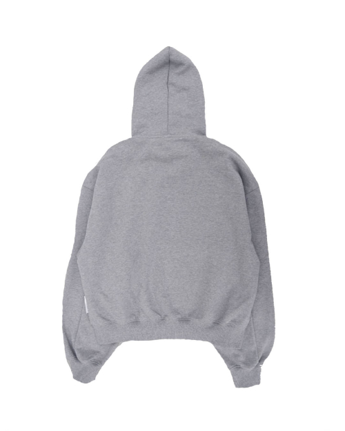 RABBIT EMBROIDERY ZIPUP HOODIE (GREY)