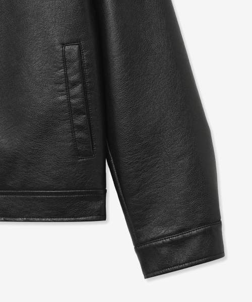Кожаная куртка 9189 Black на молнии