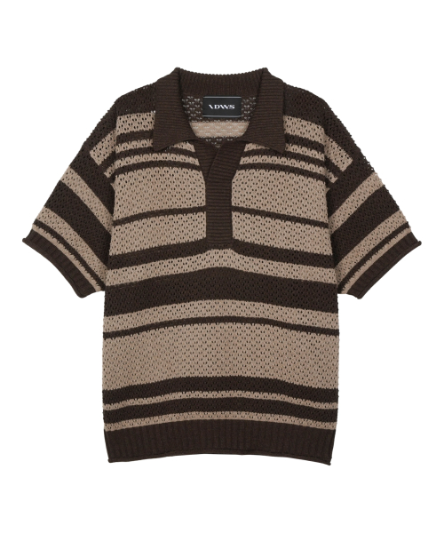 Sahara Collar Half-Knit Brown/Beige